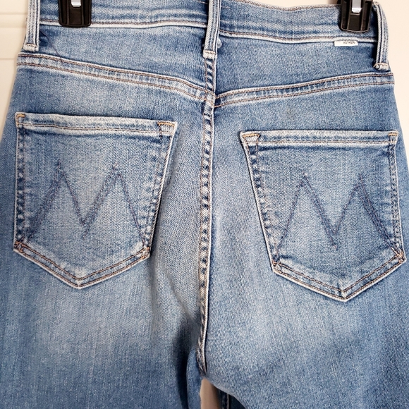 Mother jeans high waisted rider ankle fray "party like a pirate" size 25 - Picture 9 of 15